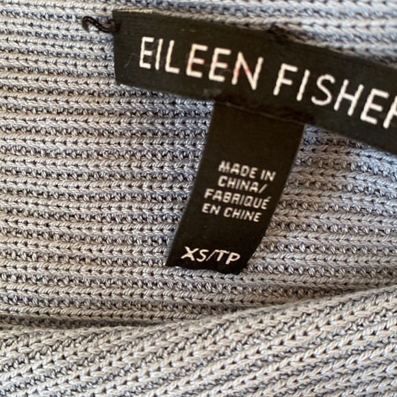 Eileen Fisher ribbed silk top french blue xs - Picture 3 of 8
